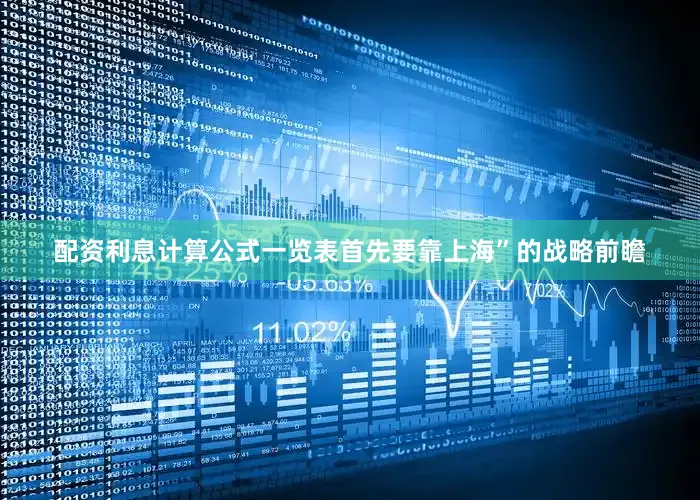配资利息计算公式一览表首先要靠上海”的战略前瞻